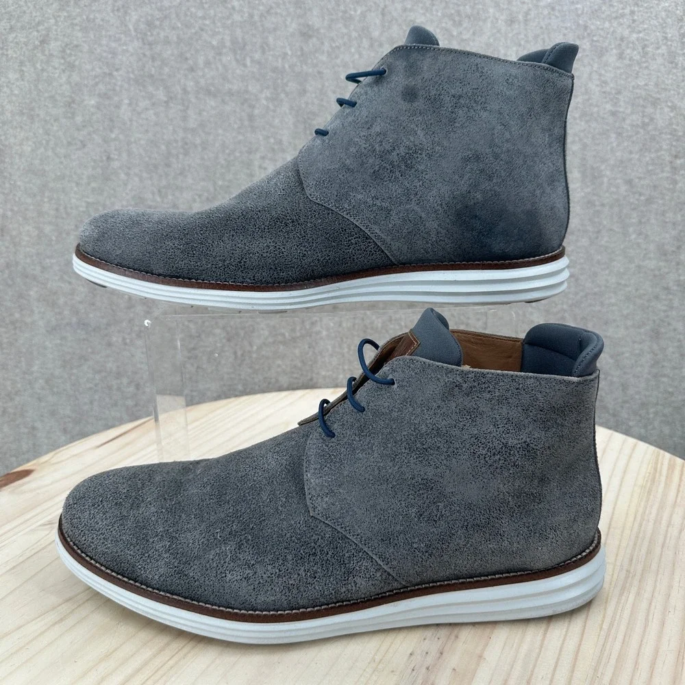 Martin Dingman Chukka Boots Mens 11.5 Grey Suede Lace Up 740291M